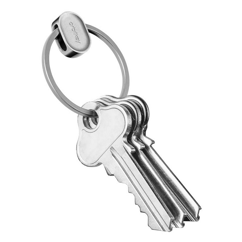 Orbitkey Quick Release Ring in Silver with keys closed