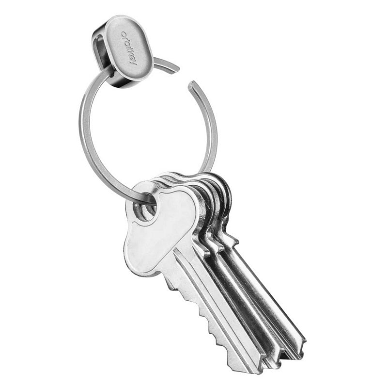 Orbitkey Quick Release Ring in Silver with keys open