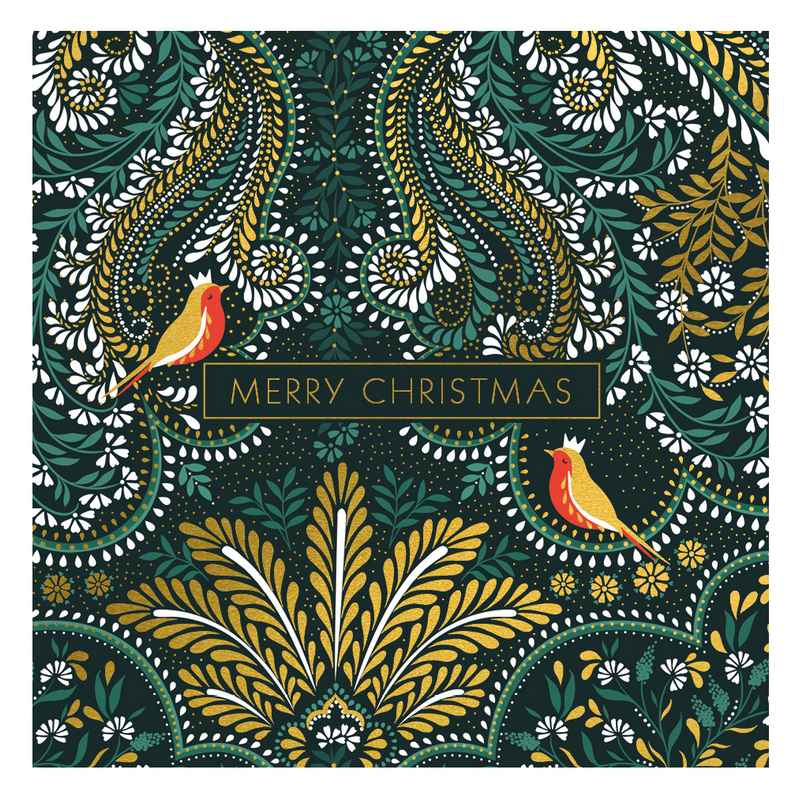Paisley Robins Luxury Christmas Cards Box LBX112 front