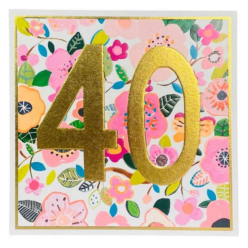 Paper Salad Age 40 Floral JJ18101 front