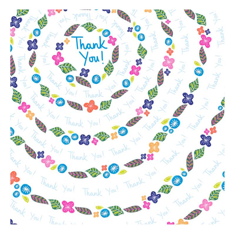 Paper Salad Publishing Swirl Thank You Card AZ2511 front