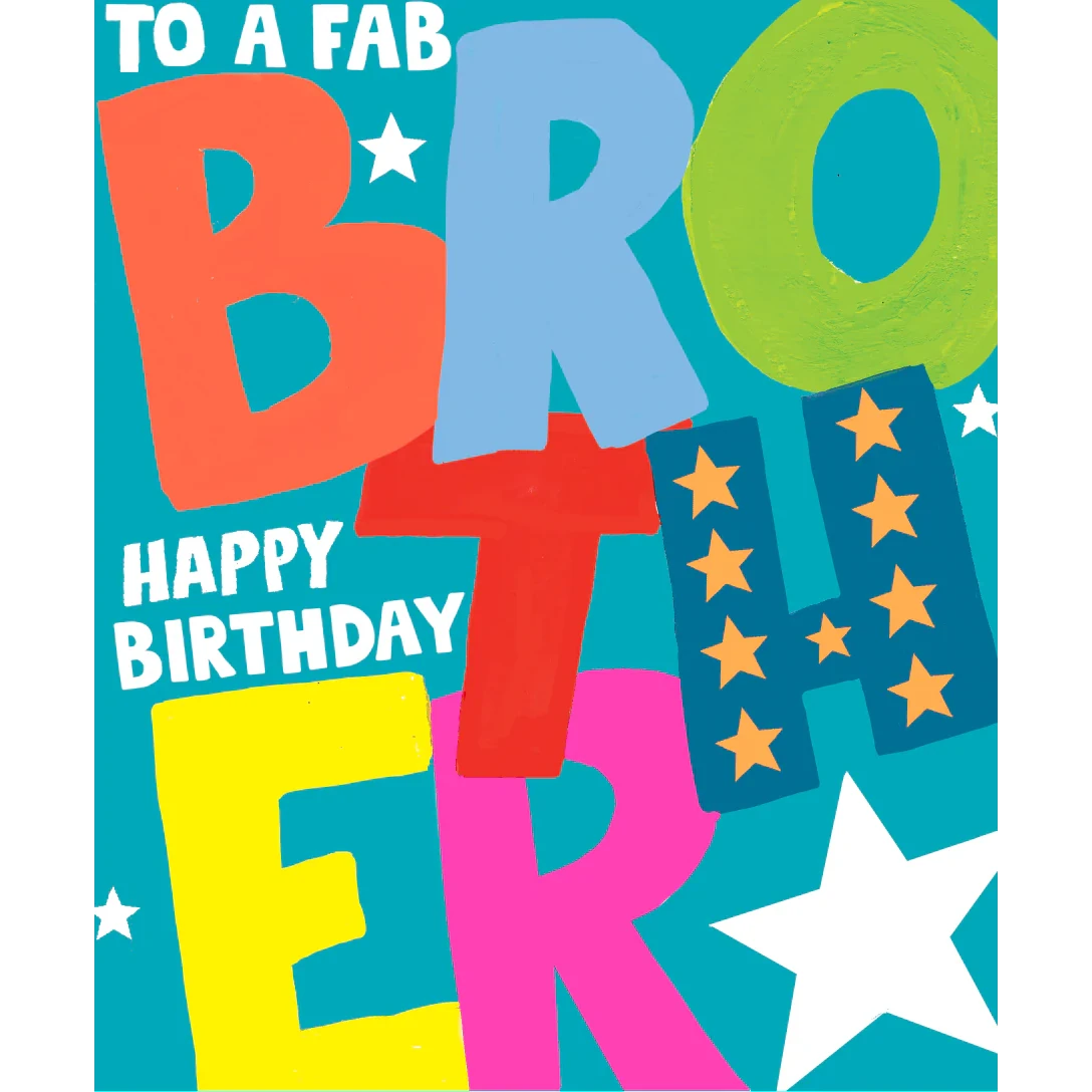 Paper Salad Publishing To A Fab Brother Happy Birthday Card HD2464 front