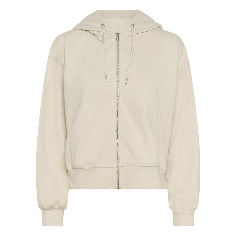 Part Two Aliana Organic Cotton Zipped Hoodie Wind Chime Cream front