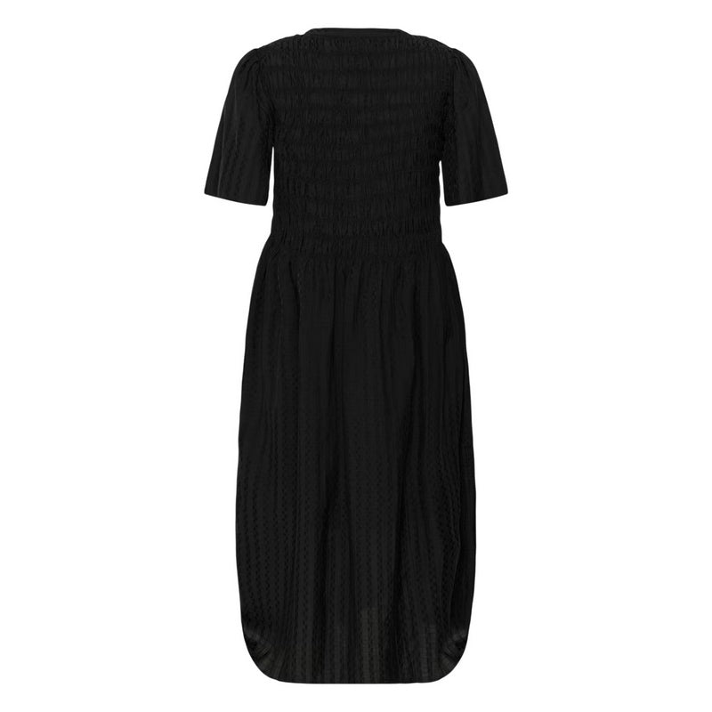Part Two Clothing Anella Smocked Dress Black 30310457 back