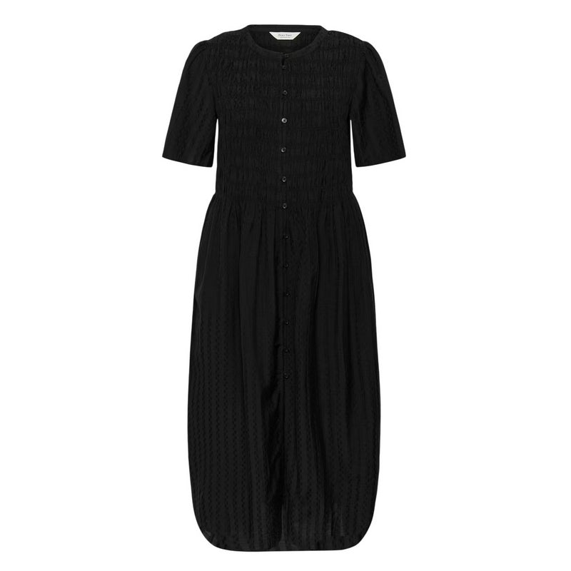 Part Two Clothing Anella Smocked Dress Black 30310457 front