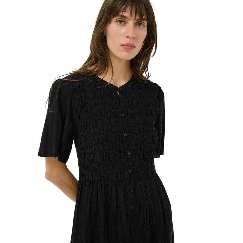 Part Two Clothing Anella Smocked Dress Black 30310457 model