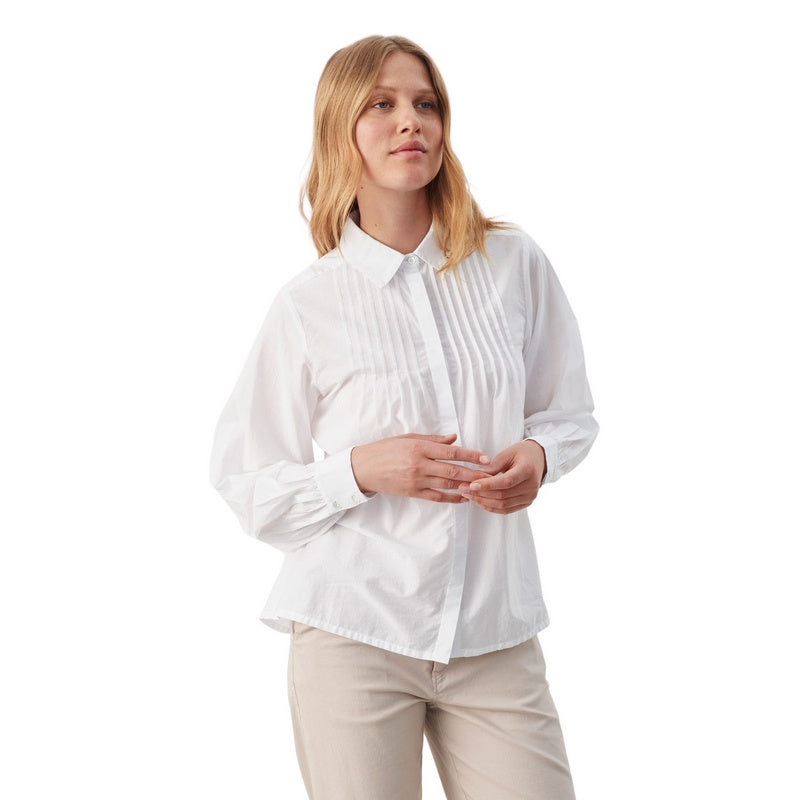 Part Two Clothing Carmela Cotton Shirt in Bright White 30307958-110601 on model front