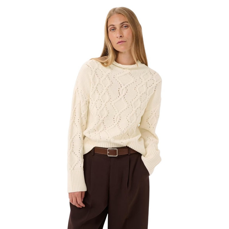 Part Two Clothing Charnel Pullover in Whitecap Grey on model front