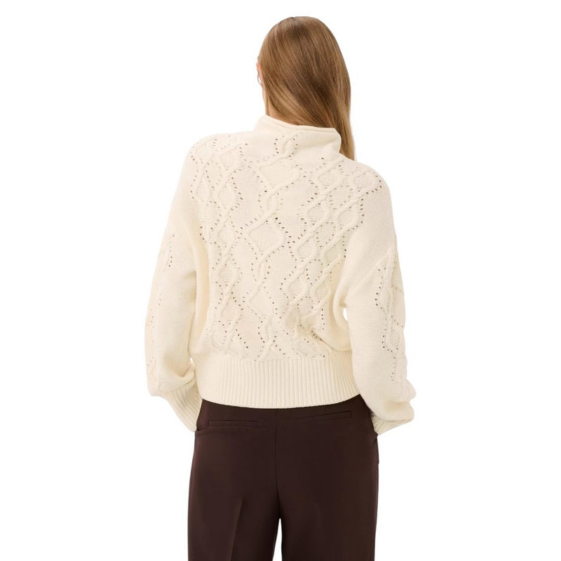 Part Two Clothing Charnel Pullover in Whitecap Grey on model rear