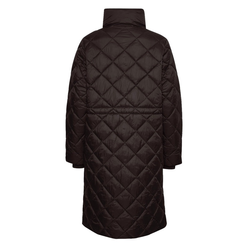 Part Two Clothing Cheas Quilted Long Jacket Chocolate Torte 30308717-191109 rear