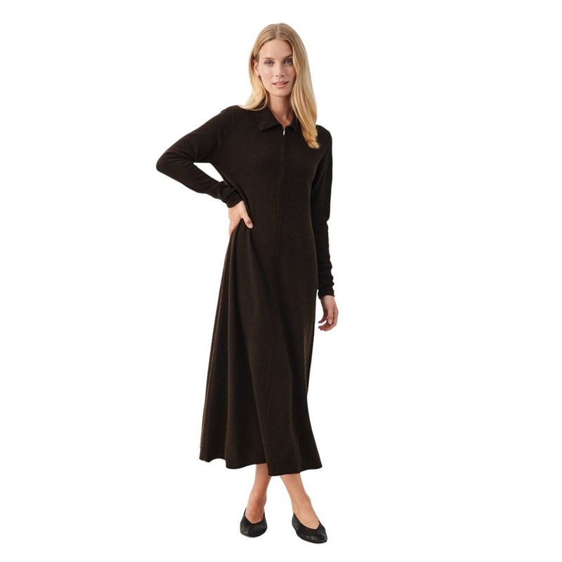 Part Two Clothing Cheyenne Knitted Wool Dress Chocolate Torte 30308044-1911091 on model front