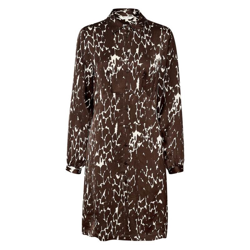 Part Two Clothing Ciea Dress in Hot Fudge Texture Print 30308003-302407 front