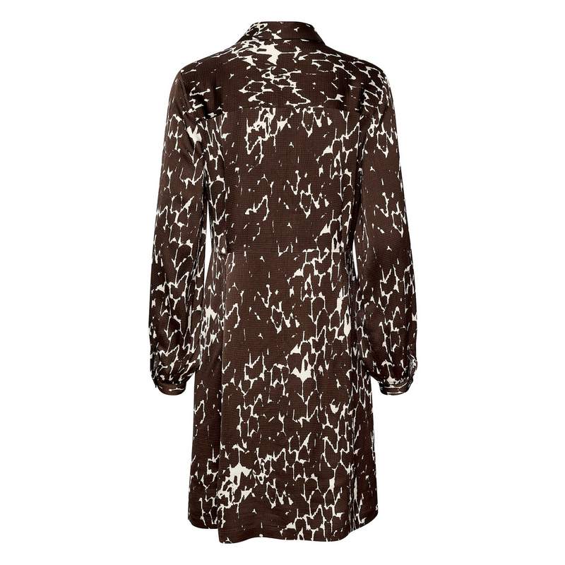 Part Two Clothing Ciea Dress in Hot Fudge Texture Print 30308003-302407 back