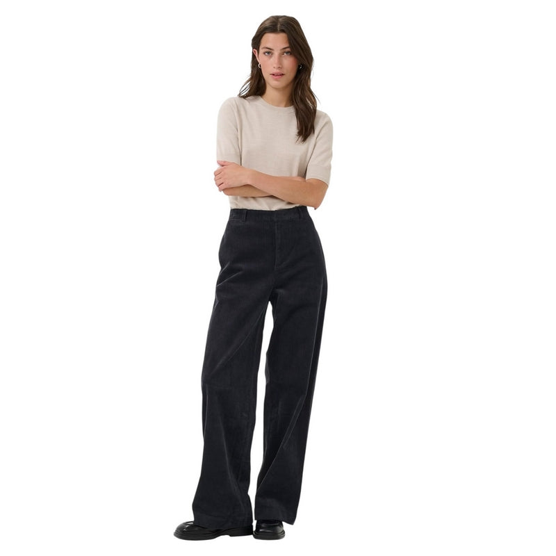 Part Two Clothing Clarissi Cord Trousers Dark Navy on model main