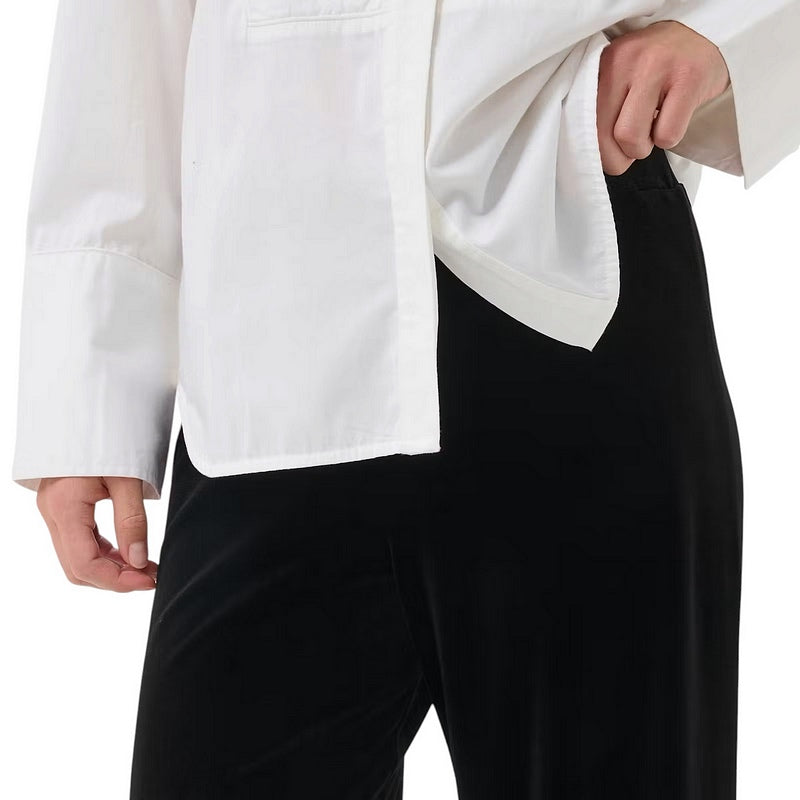 Part Two Clothing Dhanyo Velvet Trousers Black on model detail