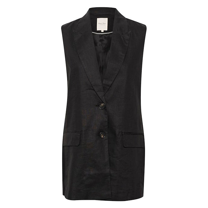 Part Two Clothing Enyo Waistcoat Black 30308505-194008 front