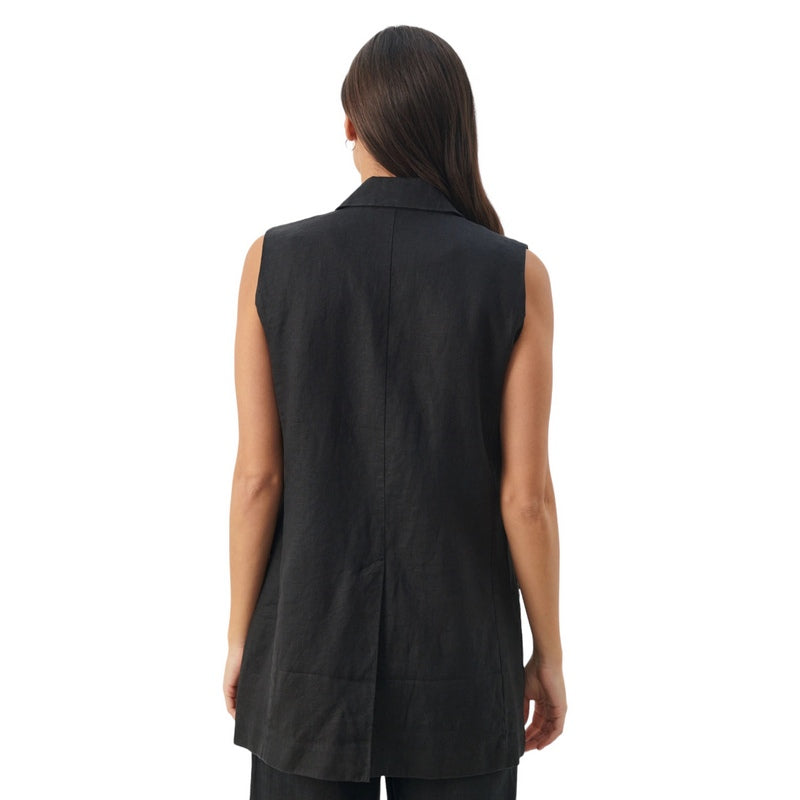 Part Two Clothing Enyo Waistcoat Black 30308505-194008 on model rear