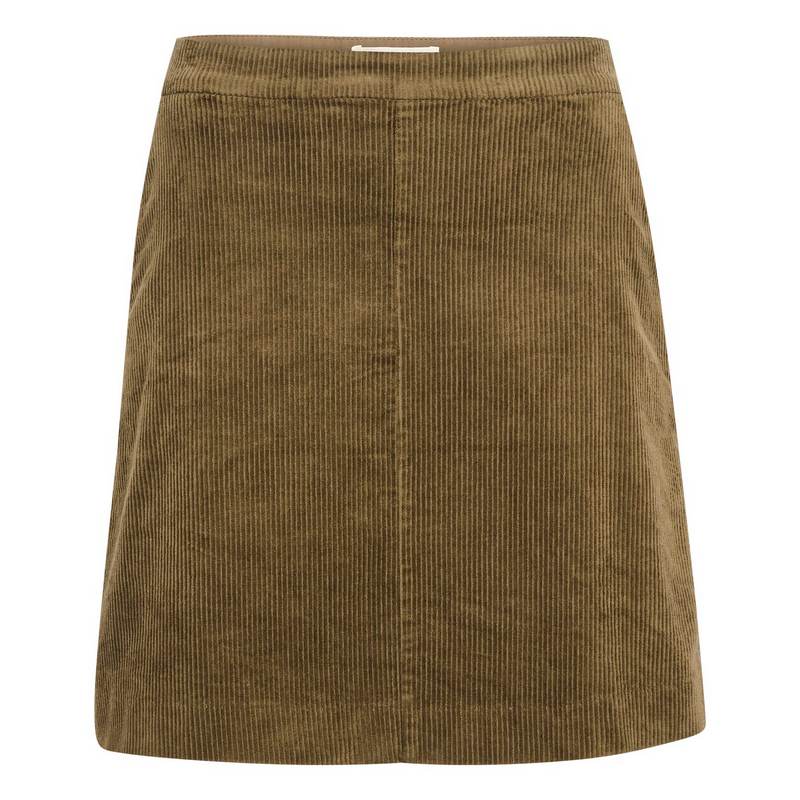 Part Two Clothing Lings Cord Skirt in Capers 30307449-180820 front