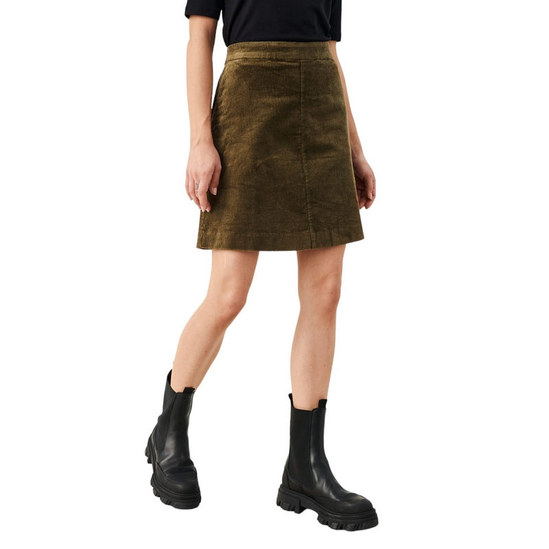 Part Two Clothing Lings Cord Skirt in Capers 30307449-180820 on model front
