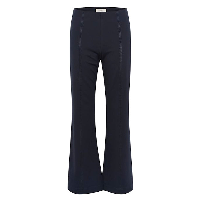 Part Two Clothing Naena Pull On Flared Trousers Dark Navy front