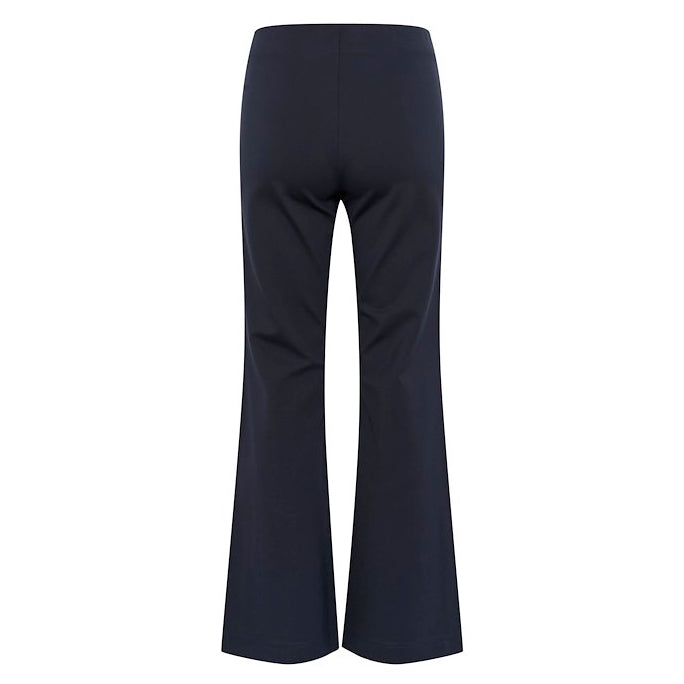 Part Two Clothing Naena Pull On Flared Trousers Dark Navy Part Two Clothing Naena Pull On Flared Trousers Dark Navy