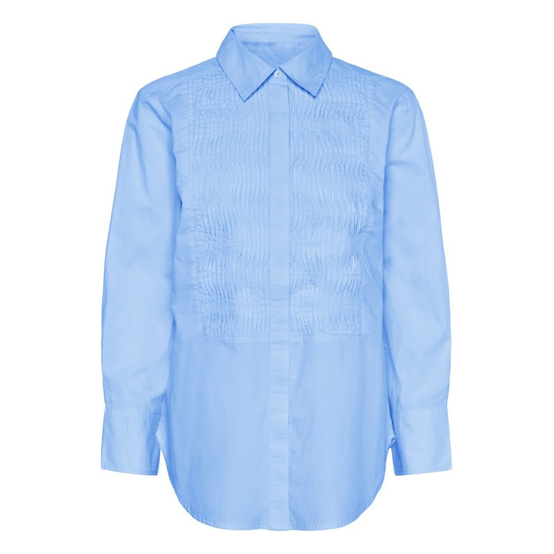 Part Two Clothing Natinka Cotton Shirt Vista Blue front