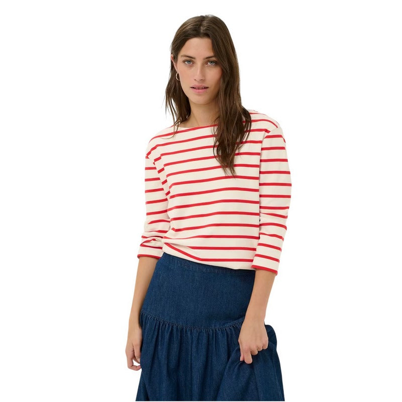 Part Two Clothing Nela Organic Cotton T-Shirt Poppy Red Stripe 30309864 model