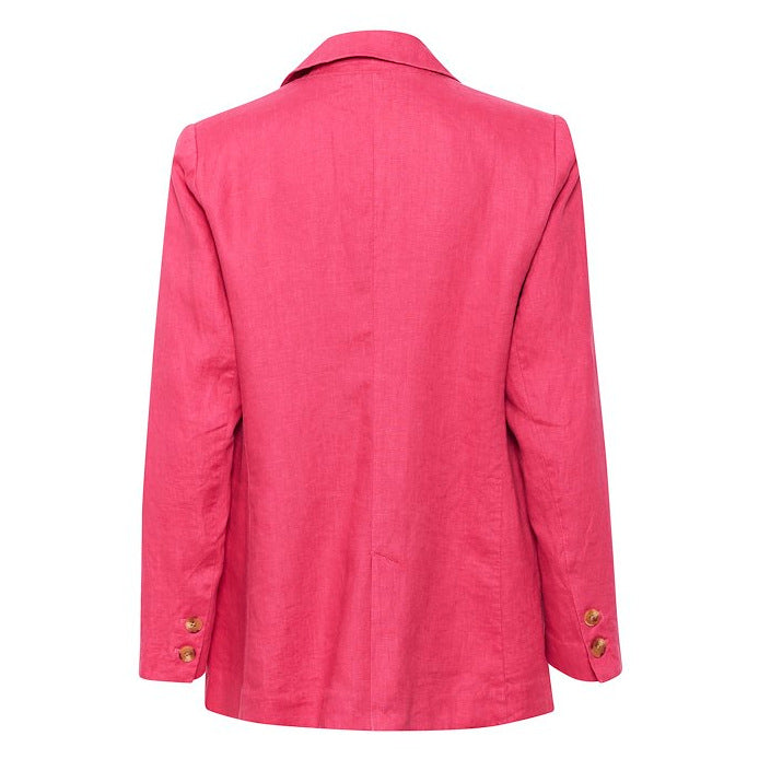 Part Two Clothing Nyan Linen Blazer Claret Red rear