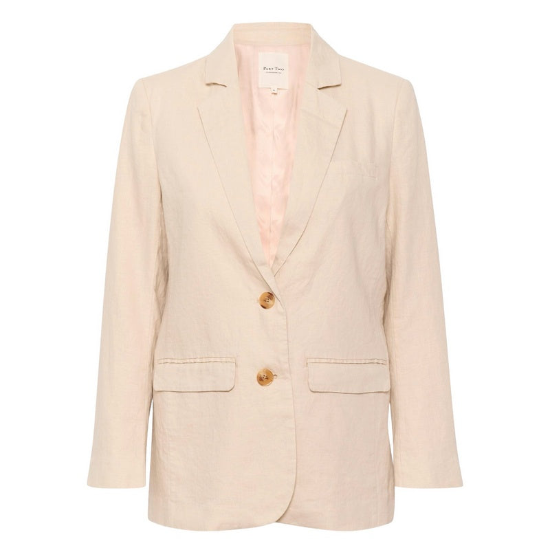 Part Two Clothing Nyan Linen Blazer French Oak front