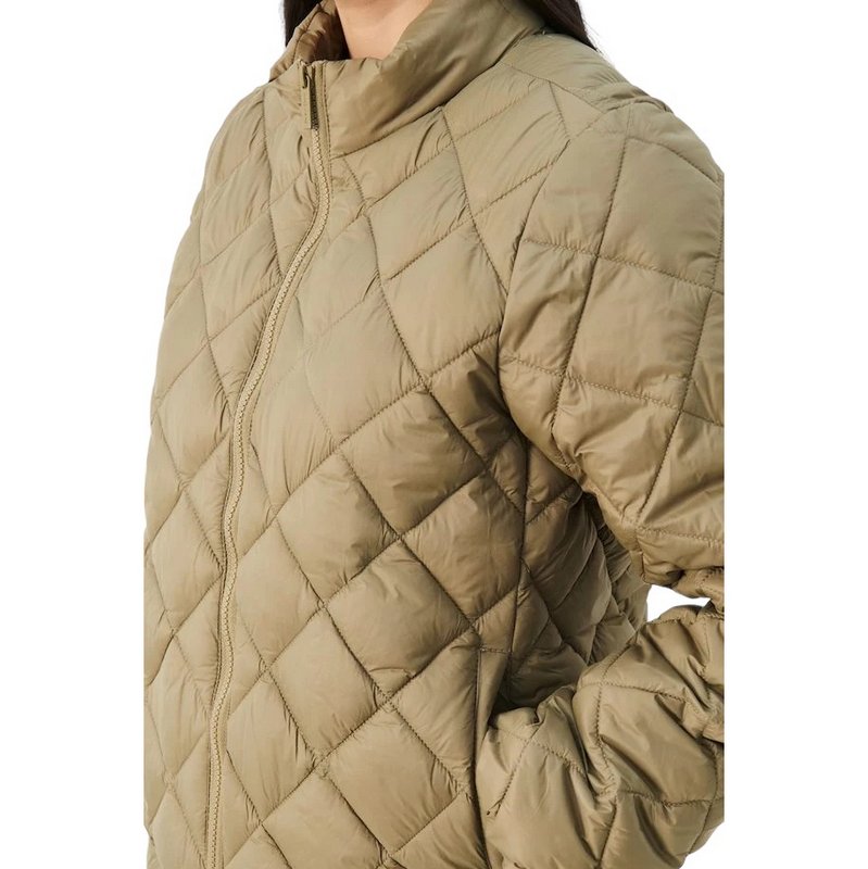 Part Two Clothing Olia Short Down Jacket Dusky Green on model detail