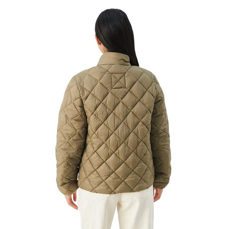 Part Two Clothing Olia Short Down Jacket Dusky Green on model rear