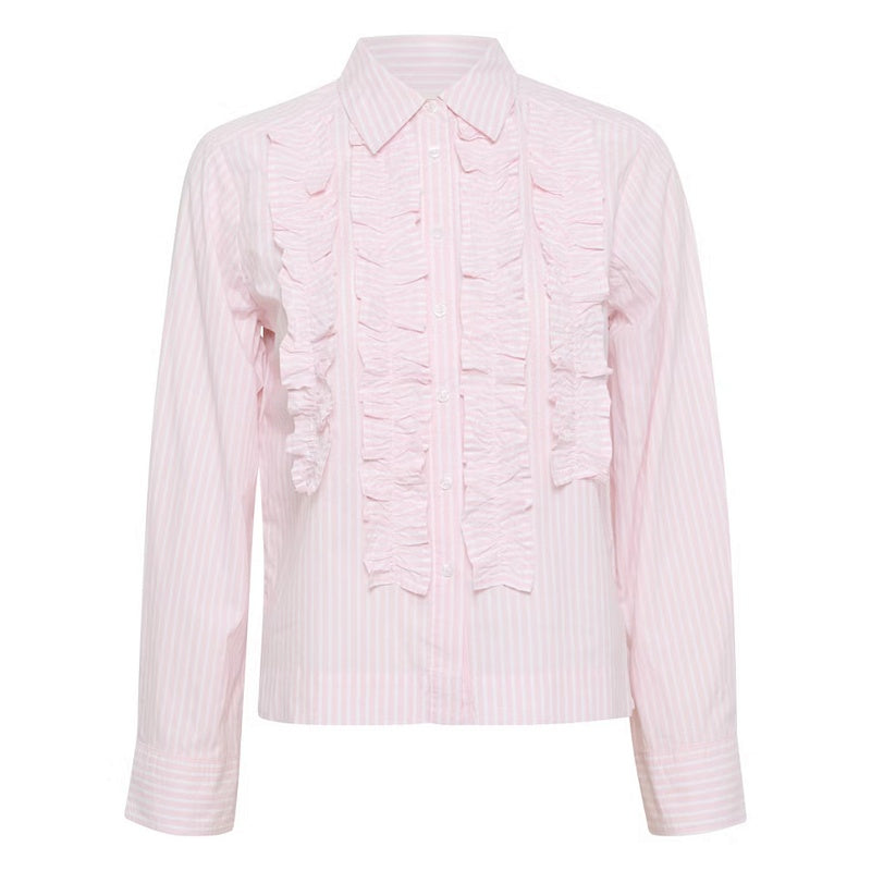 Part Two Clothing Pranvera Cotton Shirt Pink Lotus Stripe front