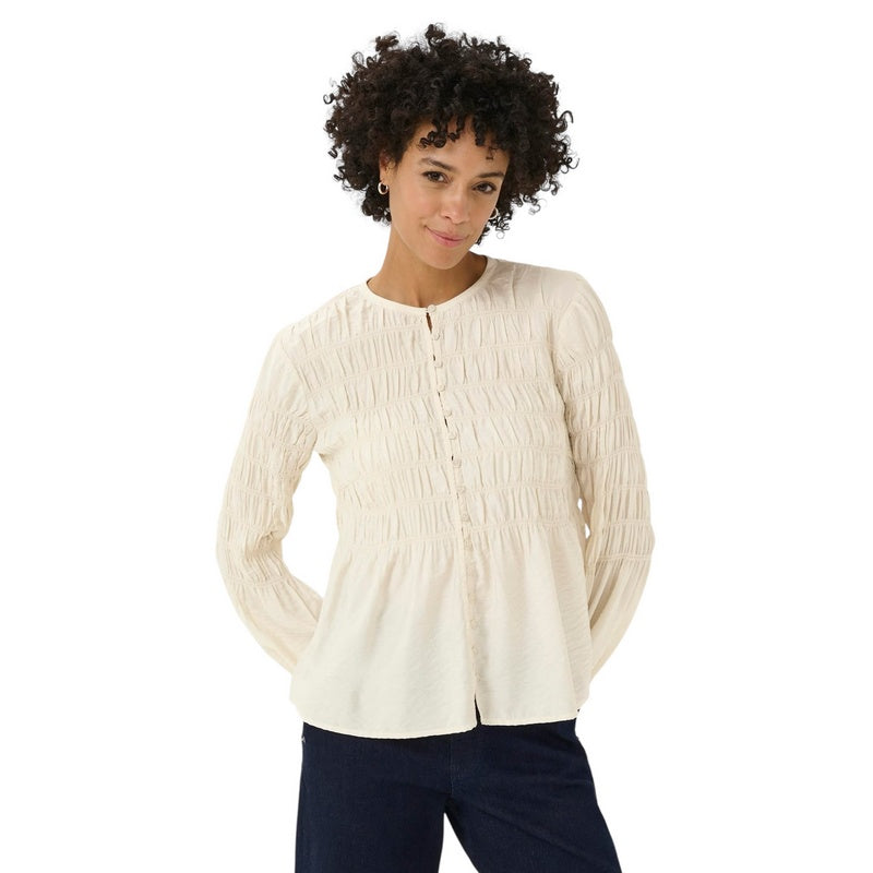 Part Two Clothing Siffe Blouse Eggnog on model front