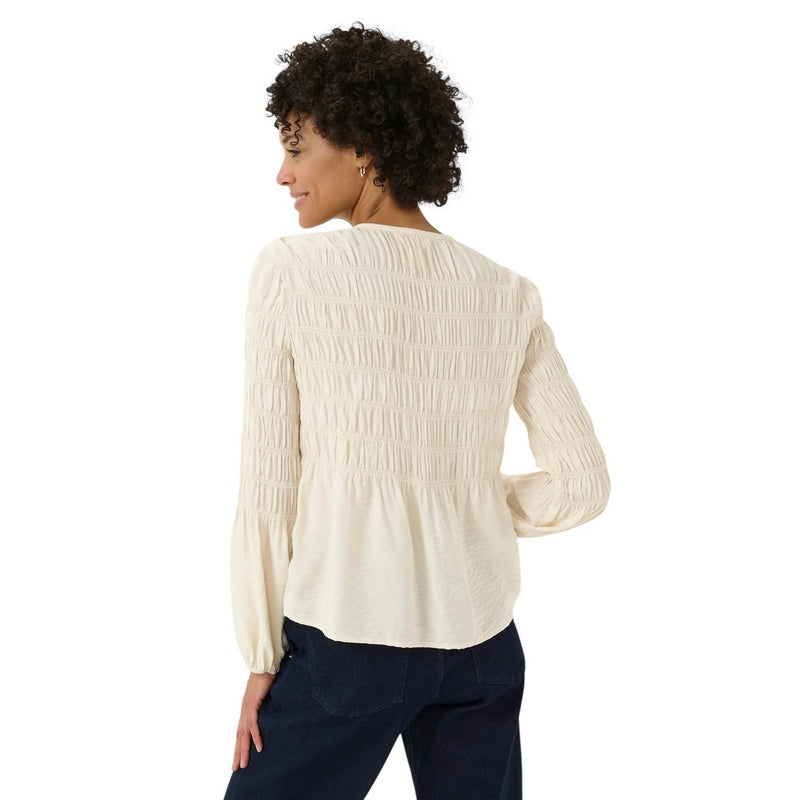 Part Two Clothing Siffe Blouse Eggnog on model rear