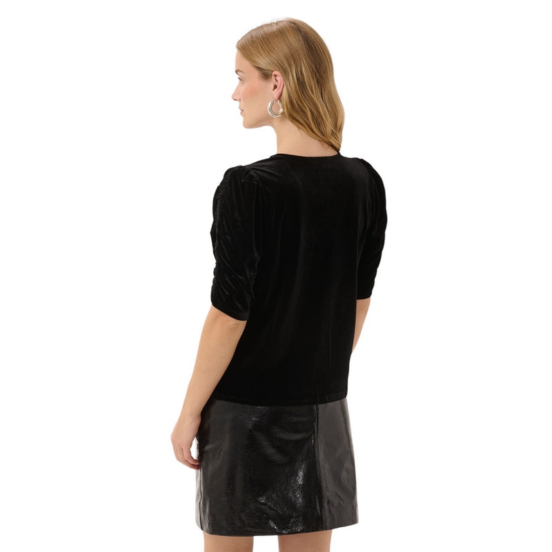 Part Two Clothing Valeriia Velvet Blouse Black 30311019-194008 on model rear