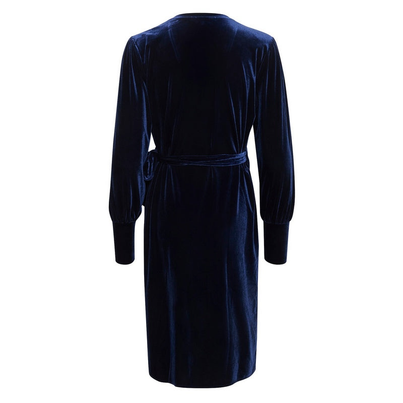 Part Two Clothing Vanilla Velvet Dress in Midnight Sail 30308217-193851 back