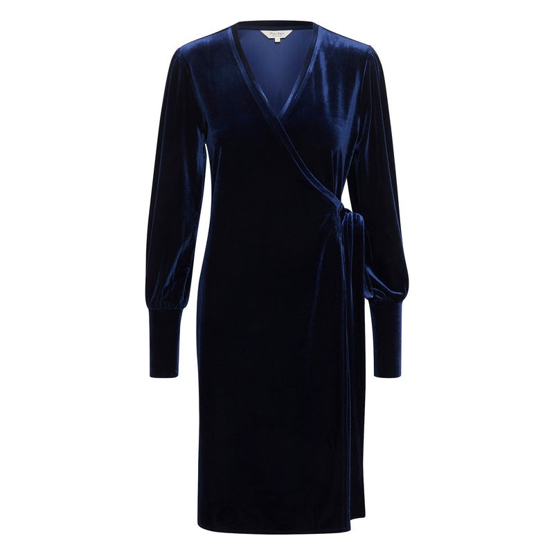 Part Two Clothing Vanilla Velvet Dress in Midnight Sail 30308217-193851 front