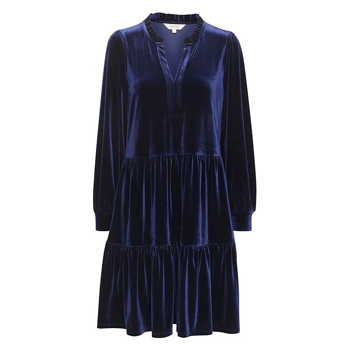 Part Two Clothing Viggase Velvet Dress Midnight Sail 30306576-193851 front