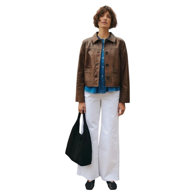 Part Two Nemas Leather Jacket Carafe 30310373-191116 on model 1 main