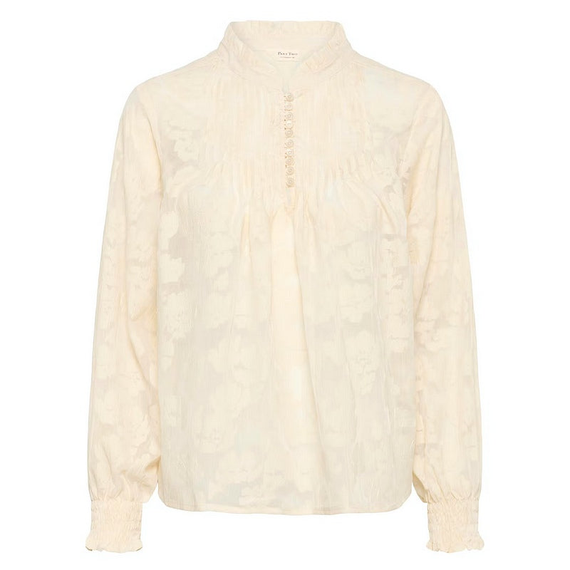 Part Two Zayan Woven Cotton Blouse Whisper White 30310661-304547 front