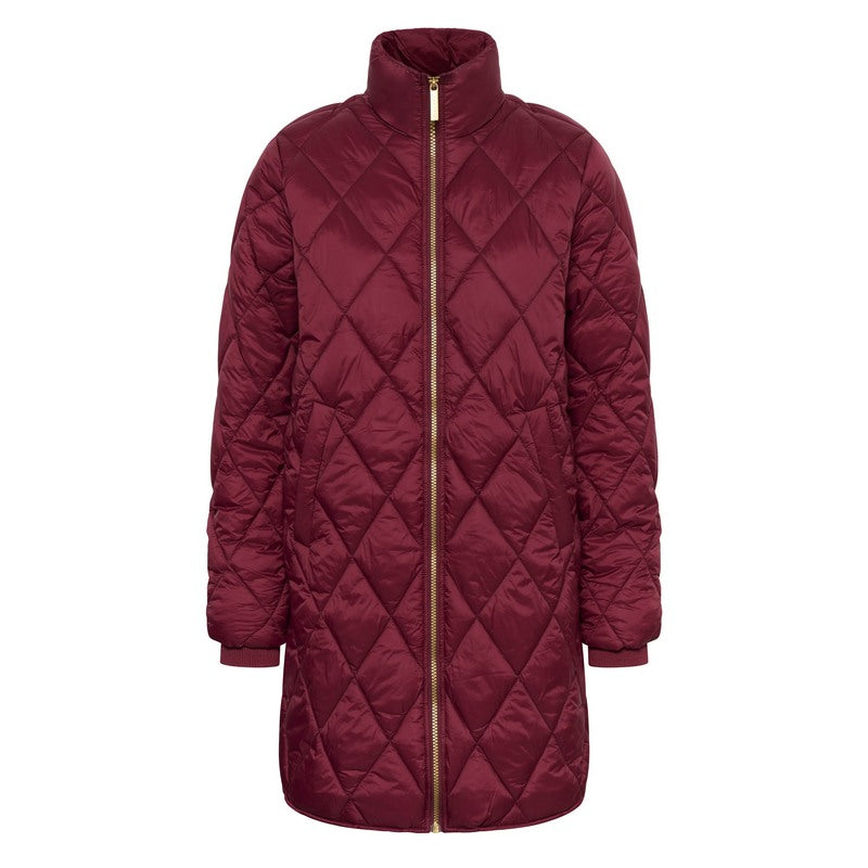 Part Two Clothing Olilas Quilted Coat in Tawny Port front