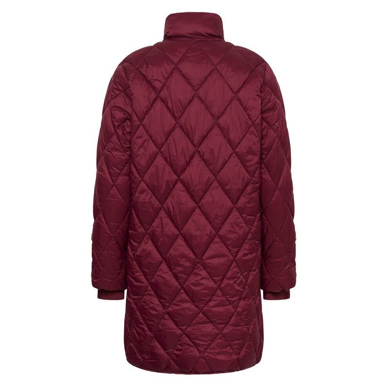 Part Two Clothing Olilas Quilted Coat in Tawny Port rear