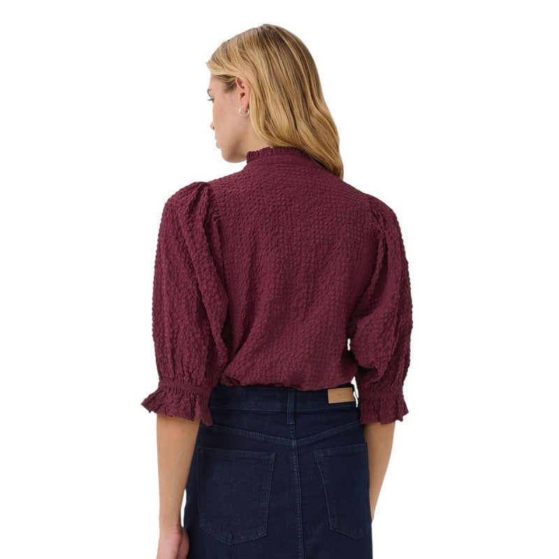 Part Two Clothing Toni Shirt Tawny Port on model rear