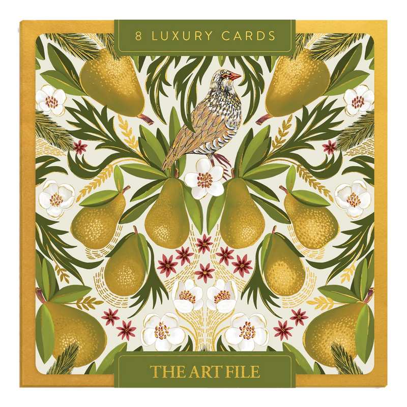 Partridge &amp; Pears Luxury Christmas Cards Box LBX105 front