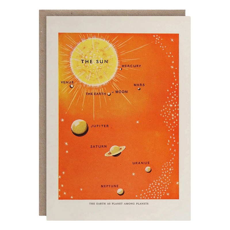 Pattern Book Greetings Card The Planets PB2419 front