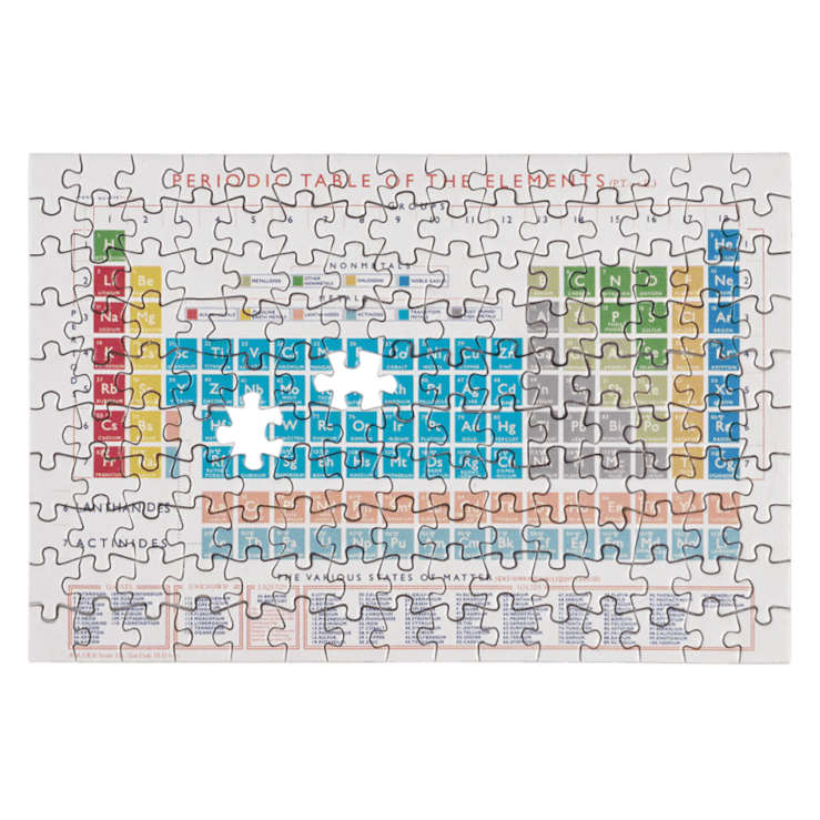 Periodic Table 150 Piece Mini Puzzle In A Tube 28956 in use
