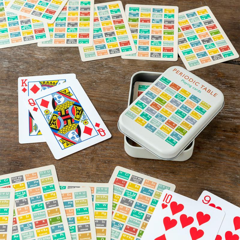 Periodic Table Playing Cards In A Tin