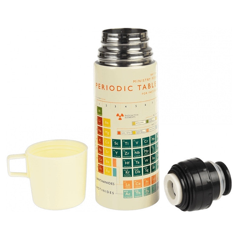 Periodic Table Stainless Steel Flask and Cup 25717 open