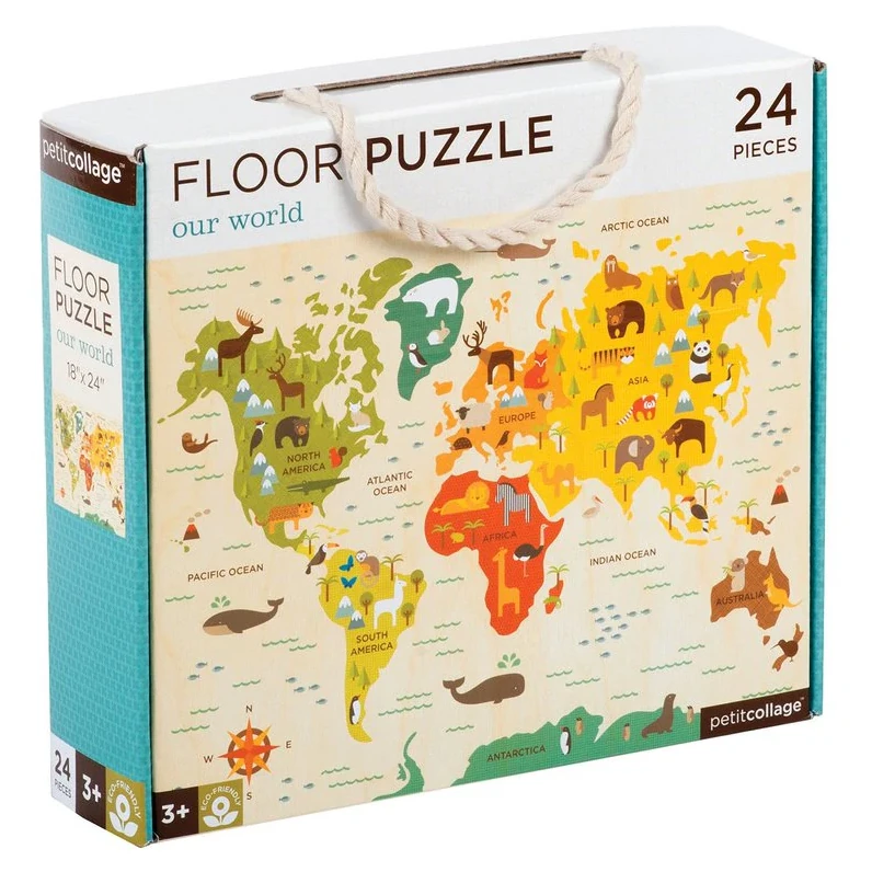 Petit Collage Our World 24 Piece Jigsaw Floor Puzzle front