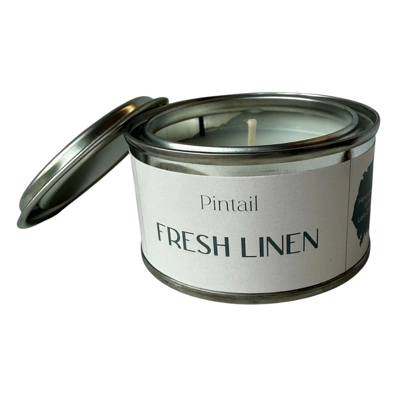 Pintail Candle Fresh Linen Paint Pot Candle front